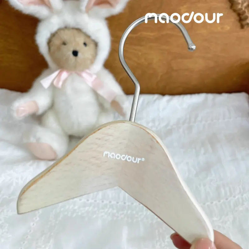 pet accessory wall rack - Vintage Mini Wooden Pet Clothes Hangers